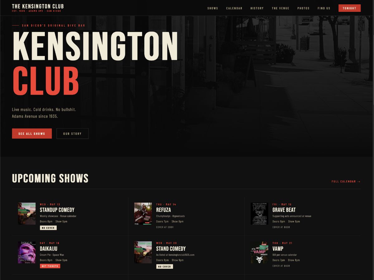 Kensington Club preview